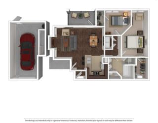 1088 Square-Foot Electra Floor Plan at Orion Prosper Lakes, Prosper, TX