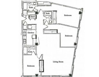Floor Plan 3 Bedroom Apartment