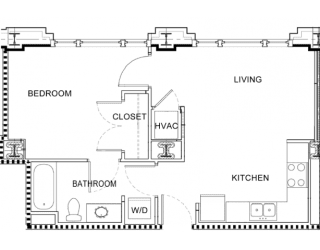 Floor Plan 1 Bedroom