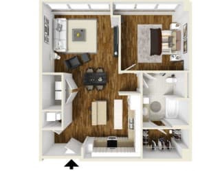 Floor Plan 1 Bedroom