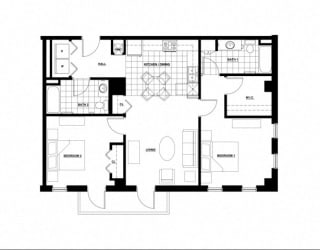 Floor Plan 2 Bedroom