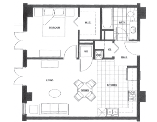 Floor Plan 1 Bedroom