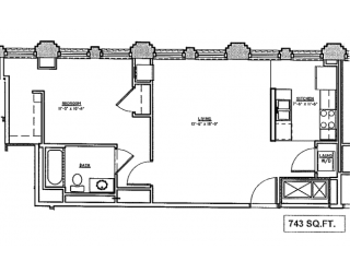 Floor Plan 1 Bedroom Flat