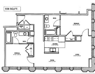 Floor Plan 2 Bedroom Flat