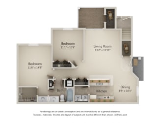 Floor Plan 2D-Sunset Series
