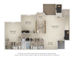 Floor Plan 2H-Sunrise Series