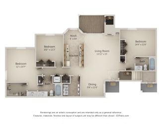 Floor Plan 3J-Sunrise Series