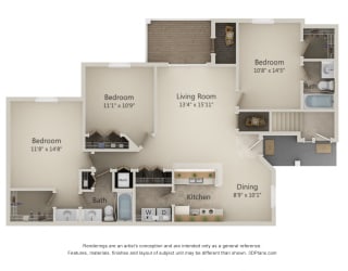Floor Plan 3K-Sunset Series