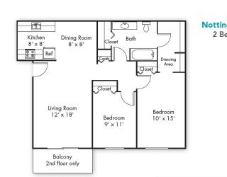 Floor Plan Two Bedroom One Bath