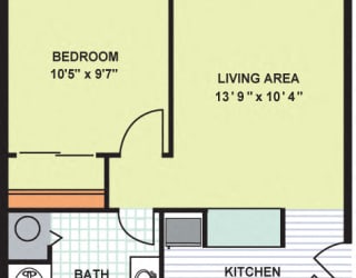Floor Plan Standard One Bedrom (SN1)