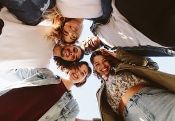 Group of Friends at Woodcreek Apartments, North Carolina