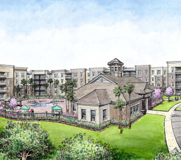Exterior of building rendering