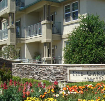 Exterior Building and Landscape  l Gardens at Ironwood in Pleasanton CA 