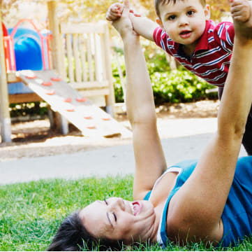 Woman With Her Kid at Forest Vista, La Porte, Texas