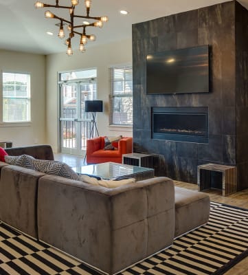Classic Living Room Design With Television at Evolve at Tega Cay, Fort Mill, SC