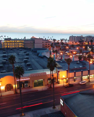 a view of the city of oceanside from the top of a building