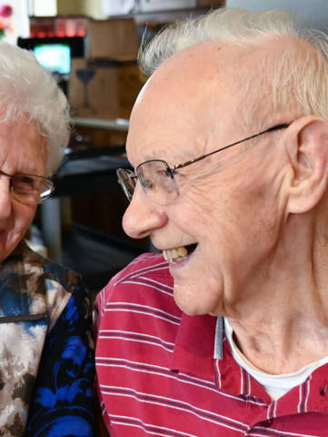 Smiling Senior Couple at Forest Valley Terrace, Orleans, Ontario