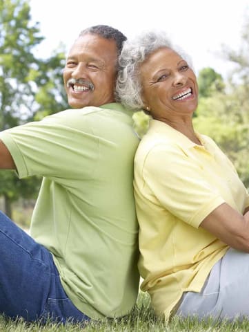 Couple on the grass l Mirandela Apartments in Rancho Palos Verdes