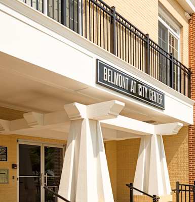 Belmont at City Center Apartments entrance