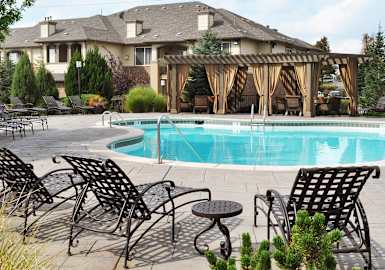 Pool with Sundeck at Lambertson Farms Apartment Homes in Thornton