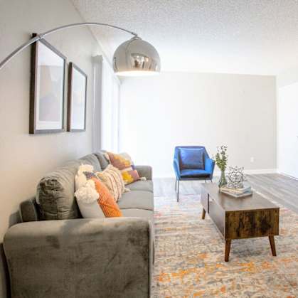Model Living Room at Ascent on Pantano, Tucson