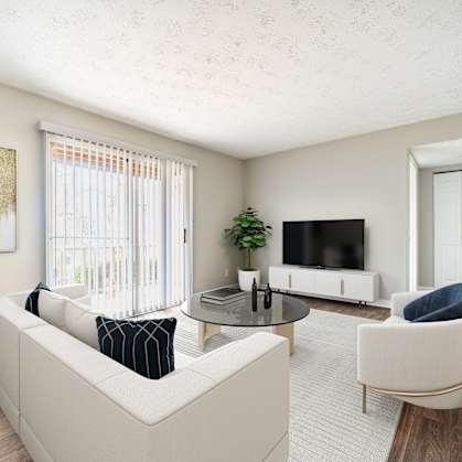 Living Room at Mountain Place Apartments, Stone Mountain