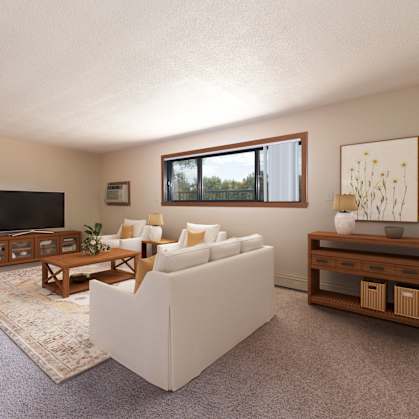 Bismarck, ND Parkview Arms | Modern Living Room at Parkview Arms Apartments in Bismarck, ND