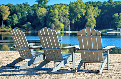 beach at lamberton lake with relaxing views 
