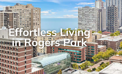 the city of rogers park with the words affordless living in rogers point