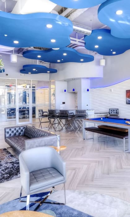 Seating area at Apex 41, Lombard