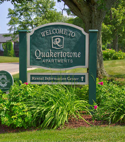 entry sign into apartment community