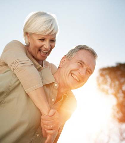 stock image- happy senior couple