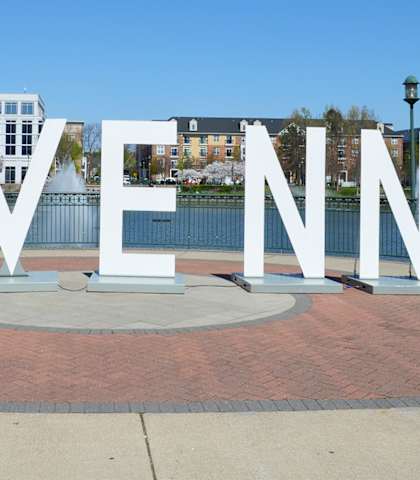 "LOVE NN" sign in City Center