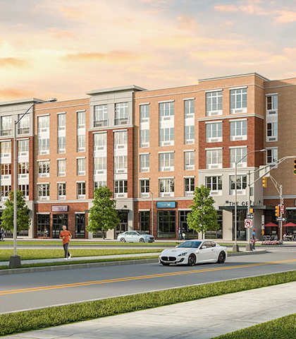 Elegant Exterior View Of Property at The Green at Bloomfield, New Jersey