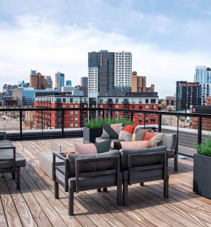 Rooftop Seating at 700 Central, Minnesota