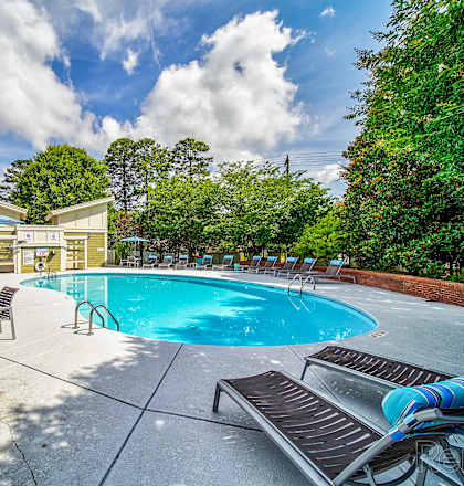 the swimming pool at our apartments
