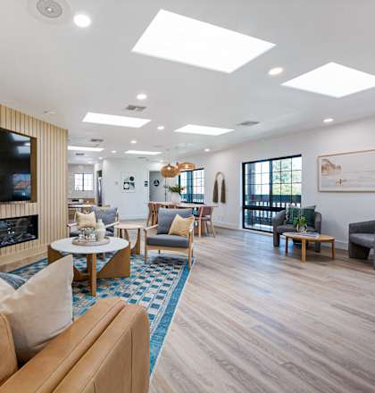 Lounge With TV at The Resort at Encinitas Luxury Apartment Homes, Encinitas, 92024