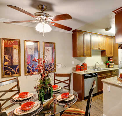 Kitchen and dining room at Adagio, La Mesa