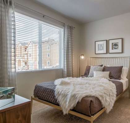 furnished model bedroom