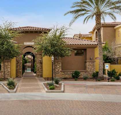 Front entrance of leasing office and clubhouse