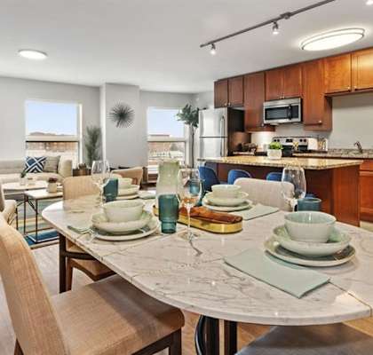 Dining with Kitchen at Renew Five Ninety Five, Illinois