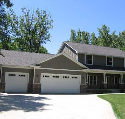 a house with a gray roof