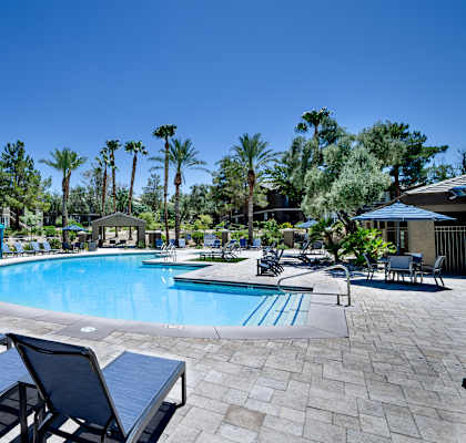Swimming Pool and Relaxing Area at The Summit by Picerne Apartments, Henderson, NV