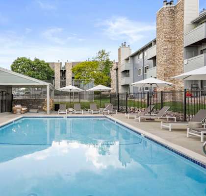 The Community Outdoor Pool at Hilltop View Apartments