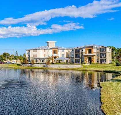 Lake With Fountain at Ventura at Turtle Creek, Rockledge, Florida