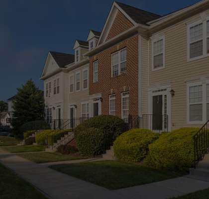 a row of town homes on a city street