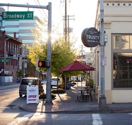 Vancouver, Washington Restaurant Exterior and Street Corner