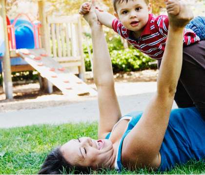 Woman With Her Kid at Forest Vista, La Porte, Texas