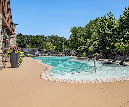 our apartments showcase an unique swimming pool