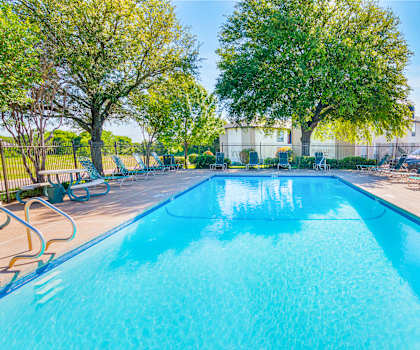 Pool View at Heritage Square Apartments in Waco, TX